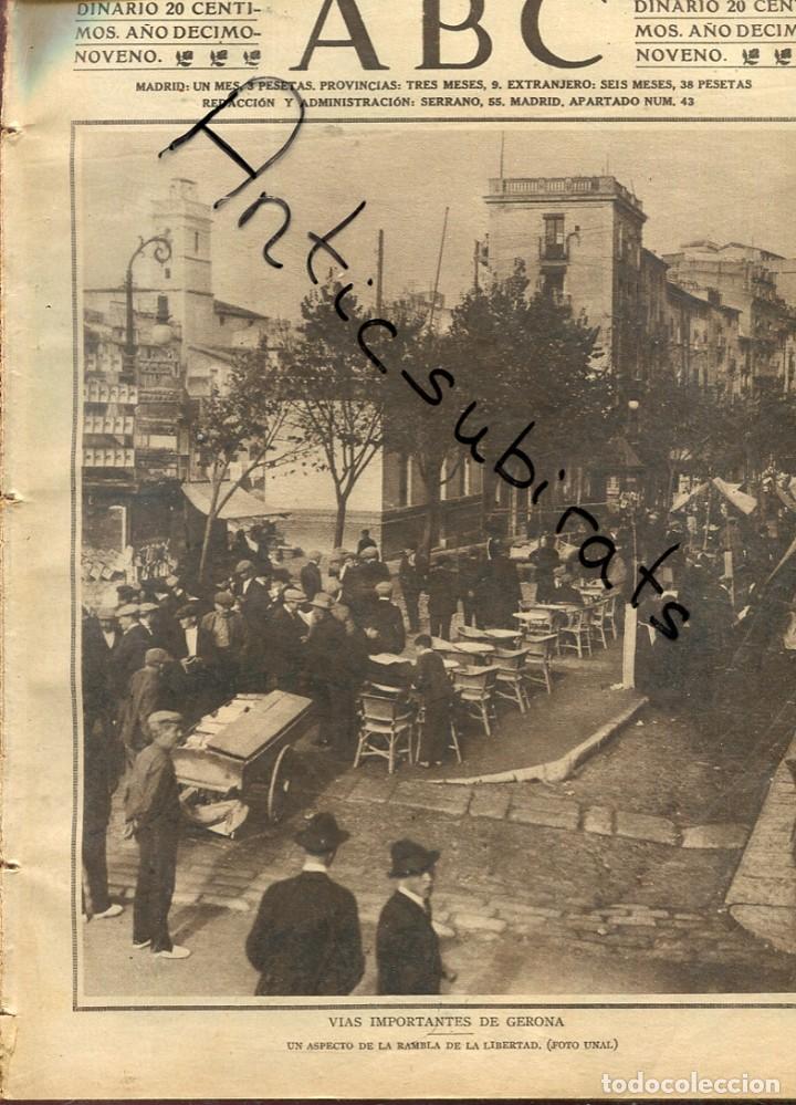 Coleccionismo de Revistas y Peri&oacute;dicos: ABC A&Ntilde;O 1923 LA RAMBLA DE GIRONA DAMIAN CAMPENY CABREIROA BORINES PILO&Ntilde;A CERVECERIA ORIENTAL