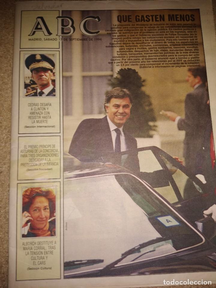 Coleccionismo de Revistas y Peri&oacute;dicos: Peri&oacute;dico ABC fecha 1994-09-17
