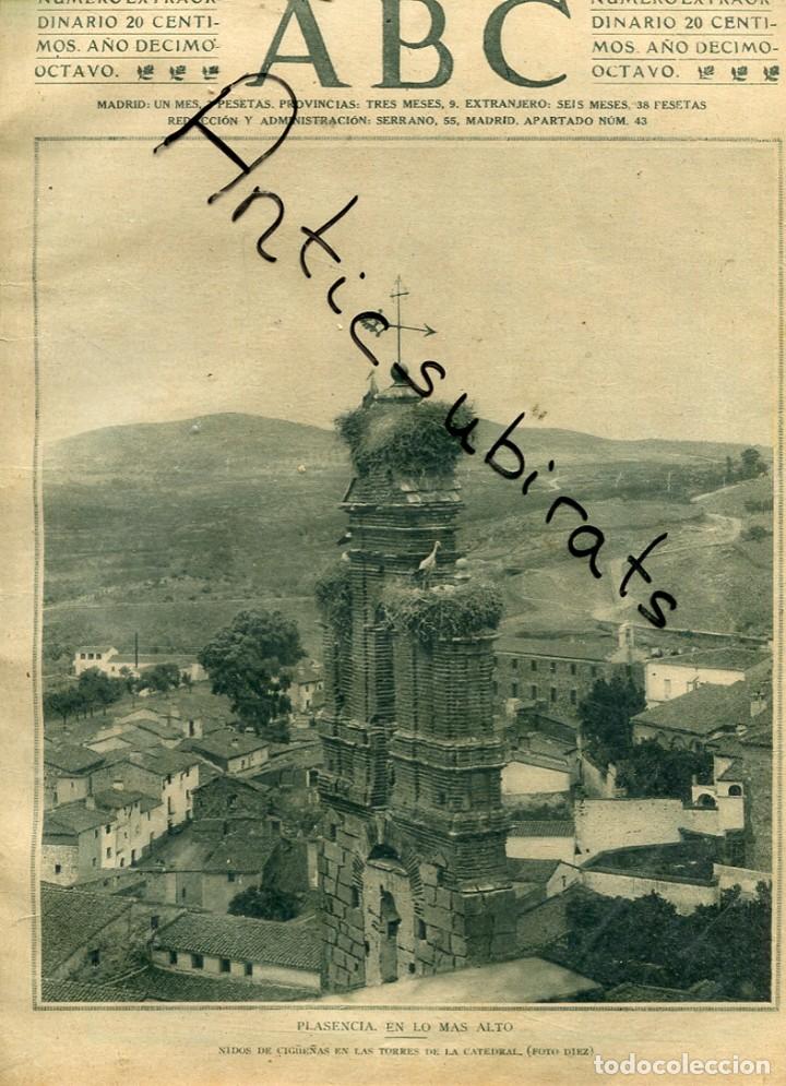 Coleccionismo de Revistas y Peri&oacute;dicos: ABC A&Ntilde;O 1923 CIGUE&Ntilde;AS EN PLASENCIA ENRIQUE SIMONET PINTA EL PALACIO DE JUSTICIA DE BARCELONA