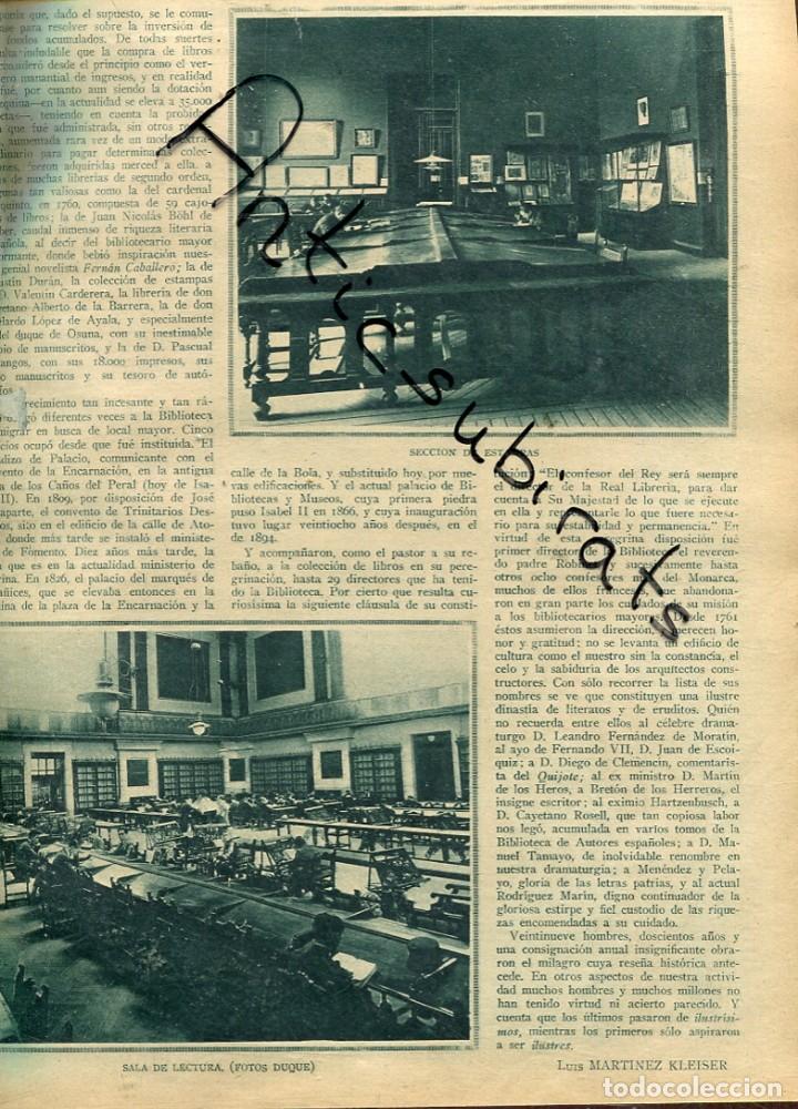 Coleccionismo de Revistas y Peri&oacute;dicos: ABC 1923 BIBLIOTECA NACIONAL ANTONIO MU&Ntilde;OZ DEGRAIN BENLLIURE MONGRELL SOROLLA CABRERA CANTO ORTELLS