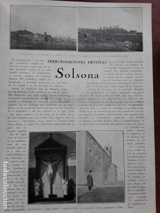 Sammeln von Zeitschriften und Zeitungen: SOLSONA CASTELLVELL ENTIERRO REINA MARIA CRISTINA REYES DE DIMAMARCA EN BARCELONA REVISTA A&Ntilde;O 1929