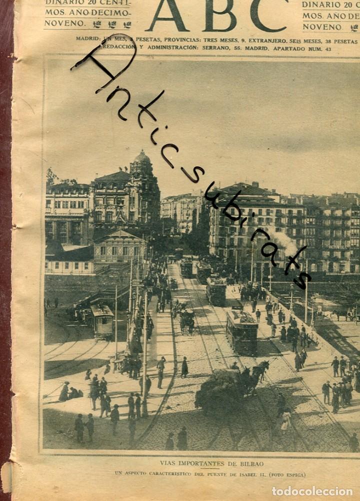 Coleccionismo de revistas y peri&oacute;dicos: ABC A&Ntilde;O 1923 TRANVIAS PUENTE DE ISABEL II BILBAO PONCIANO PONZANO CARICATURA DE JULIO ROMERO TORRES
