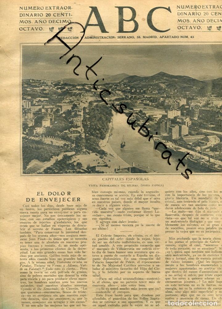 Coleccionismo de revistas y peri&oacute;dicos: ABC A&Ntilde;O 1923 FOTO DE BILBAO BASILIO PARAISO