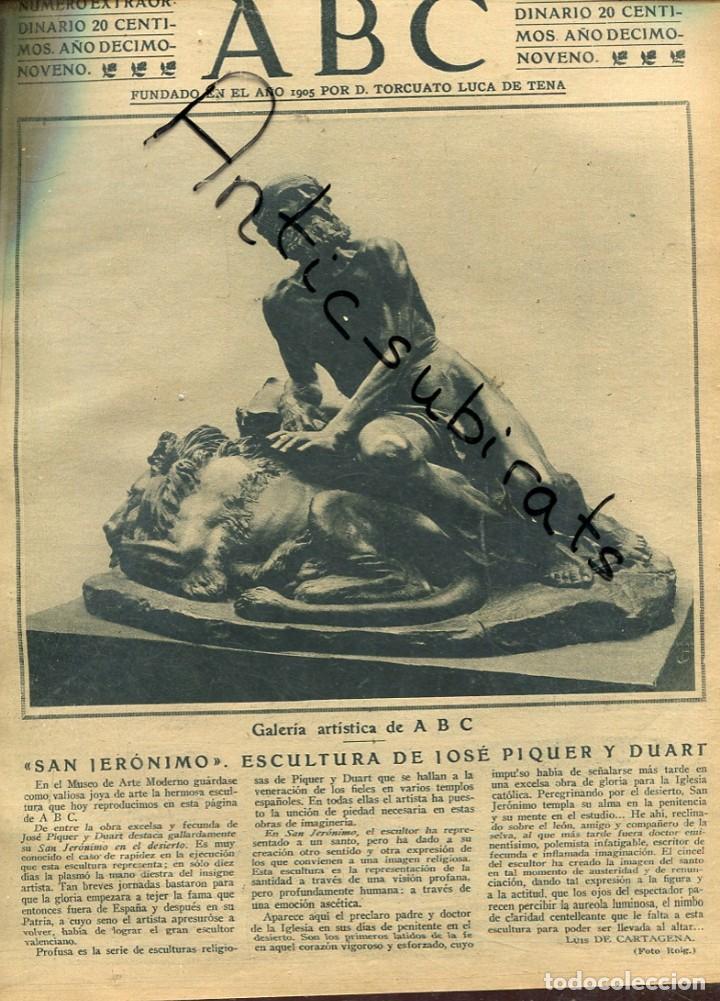 Coleccionismo de Revistas y Peri&oacute;dicos: ABC A&Ntilde;O 1923 ESCULTURA ESCULTURA JOSE PIQUER DUART FARMACIA LABORATORIO VIDAL RIBAS SOIVRE