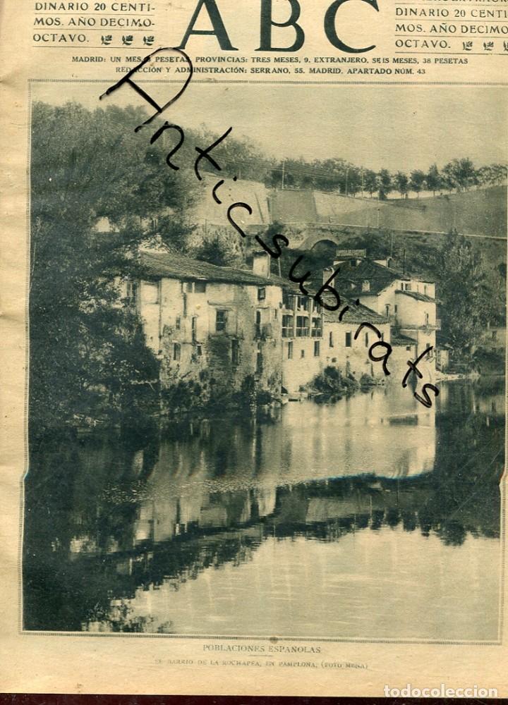 Coleccionismo de revistas y peri&oacute;dicos: ABC A&Ntilde;O 1923 BARRIO DE ROCHAPERA PAMPLONA RAMON PEREZ DE AYALA PUEBLO DE PE&Ntilde;AFIEL
