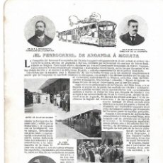 Coleccionismo de Revistas y Periódicos: 1901 TREN ARGANDA A MORATA EL TOBOSO FERIA VALENCIA CARDENAL CASCAJARES VALLADOLID TORPEDOS FERROL