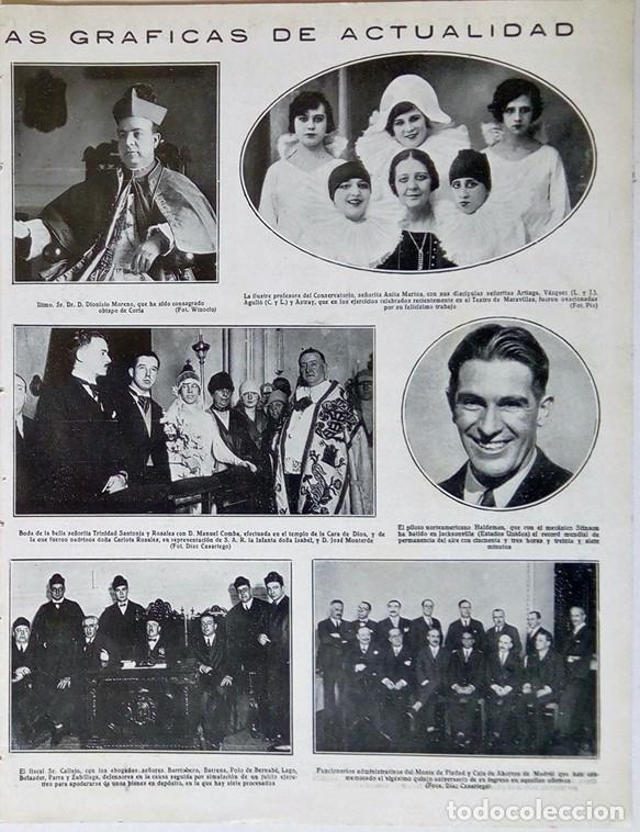 Coleccionismo de Revistas y Peri&oacute;dicos: 1928 HOJAS REVISTA MADRID BODA TRINIDAD SANTONJA Y ROSALES CON MANUEL COMBA PADRINO JOS&Eacute; MONTERDE