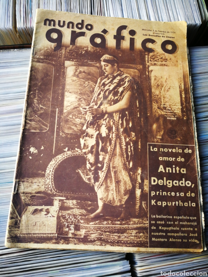 Coleccionismo de Revistas y Peri&oacute;dicos: MUNDO GR&Aacute;FICO- ANITA DELGADO EN PORTADA+ ENTREVISTA COMPANYS ENTRE BARROTES, 5 FEBRERO 1936.