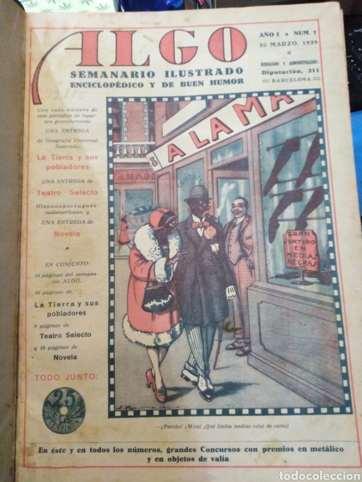 Coleccionismo de Revistas y Peri&oacute;dicos: ALGO-SEMANARIO ILUSTRADO ENCICLOP&Eacute;DICO Y DE BUEN HUMOR-1929/30. Del n&ordm;1 al n&ordm;46 correlativos.