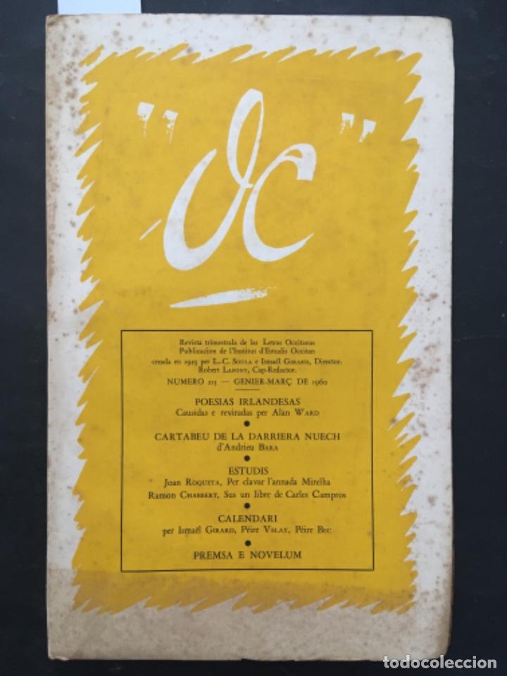 Collection Magazines and Newspapers: OC, REVISTA TRIMESTRALA DE LAS LETRAS OCCITANAS, NUMERO 215, 1960