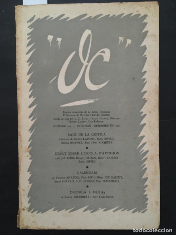 Collectionnisme de Revues et Journaux: OC, REVISTA TRIMESTRALA DE LAS LETRAS OCCITANAS, NUMERO 222, 1961