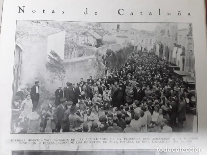 Collezionismo di Riviste e Giornali: TORDERA INAGURACION Y BENDICIO DE LOS DEPOSITOS DE AGUA POTABLE DE LA CIUDAD HOJA REVISTA A&Ntilde;O 1929