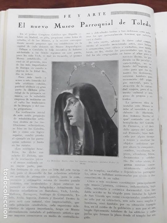 Colecionismo de Revistas e Jornais: MUSEO PARROQUIAL TOLEDO VUELO TRASATLANTICO JESUS DEL GRAN PODER SIERRA BERIAIN REVISTA A&Ntilde;O 1929