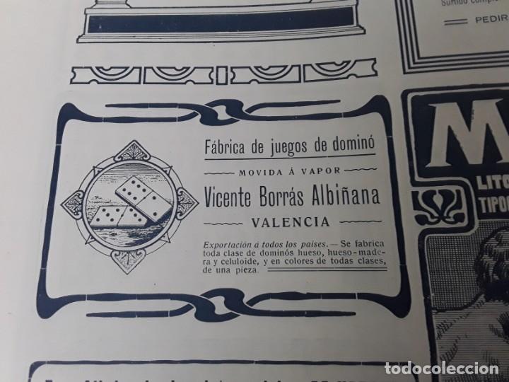 Collezionismo di Riviste e Giornali: FABRICA DE JUEGOS DE DOMINO MOVIDA A VAPOR VICENTE BORRAS ALBI&Ntilde;ANA VALENCIA HOJA REVISTA A&Ntilde;O 1906