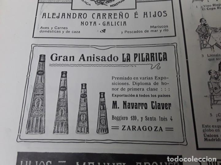 Collection Magazines and Newspapers: GRAN ANISADO LA PILARICA M.NAVARRO CLAVER ZARAGOZA HOJA REVISTA A&Ntilde;O 1906