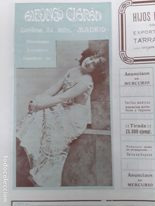 Coleccionismo de revistas y peri&oacute;dicos: ALFONSO CLARAN FOTOGRABADO ZINCOGRAFIA MADRID HOJA REVISTA A&Ntilde;O 1906