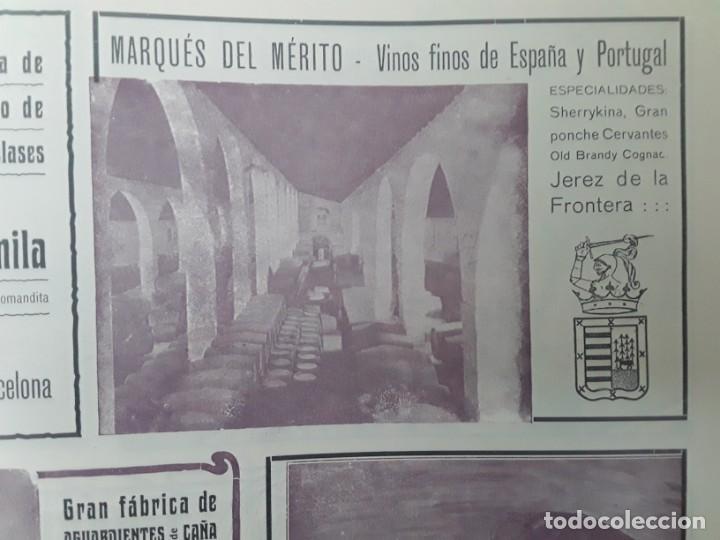 Collezionismo di Riviste e Giornali: MARQUES DEL MERITO BODEGAS ESPECIALIDAD SHERRYKINA GRAN PONCHE CERBVANTES JEREZ FRONTERA A&Ntilde;O 1906