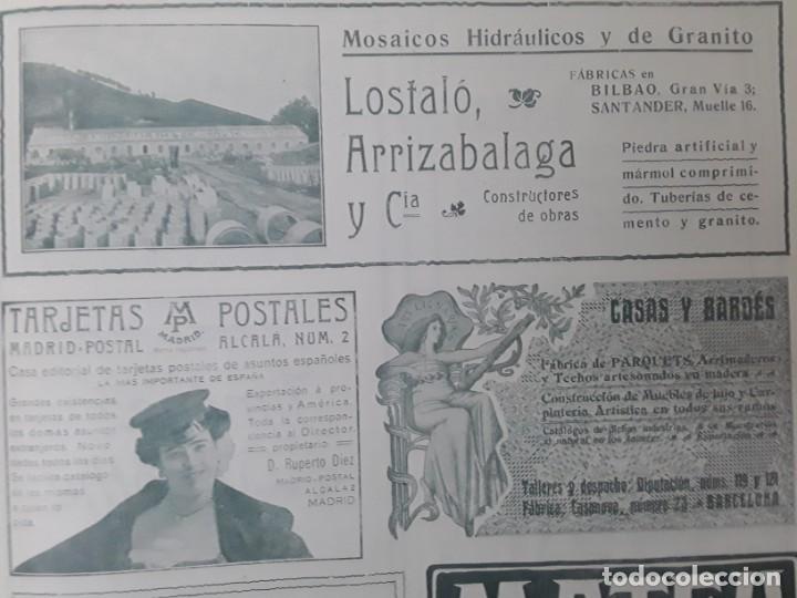 Coleccionismo de revistas y peri&oacute;dicos: MOSAICOS HIDRAULICOS Y DE GRANITO LOSTALO ARRIZABALAGA Y C&ordf; FABRICAS BILBAO SANTANDER A&Ntilde;O 1906