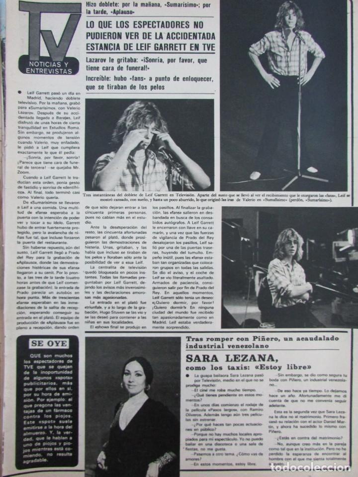 Coleccionismo de Revistas y Peri&oacute;dicos: RECORTE REVISTA SEMANA N&ordm; 2034 1979 LEIF GARRET, SARA LEZANA. SORAYA