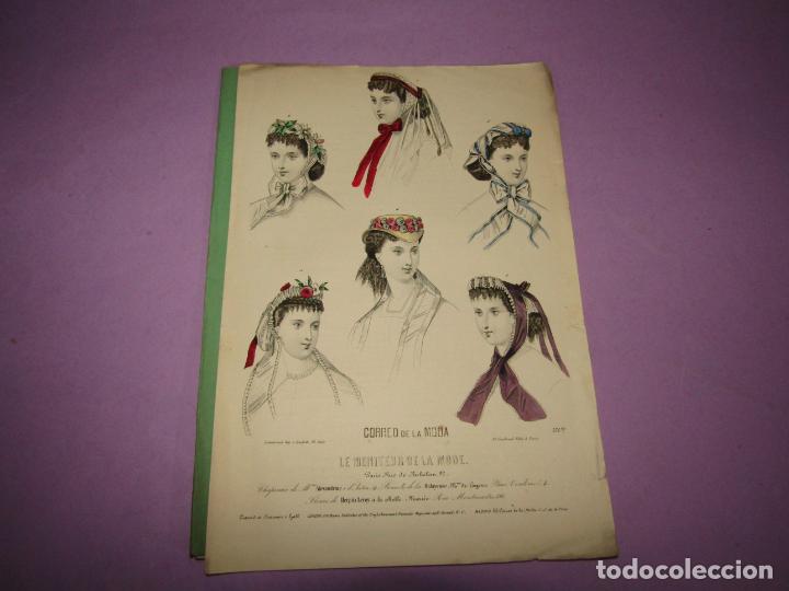 Coleccionismo de Revistas y Peri&oacute;dicos: Antiguo EL CORREO DE LA MODA - &Aacute;LBUM DE SE&Ntilde;ORITAS N&ordm; 592 con Lamina Litografiada del A&ntilde;o 1865