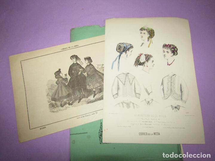 Coleccionismo de Revistas y Peri&oacute;dicos: Antiguo EL CORREO DE LA MODA - &Aacute;LBUM DE SE&Ntilde;ORITAS N&ordm; 672 con Lamina Litografiada del A&ntilde;o 1866