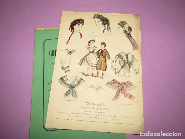 Coleccionismo de Revistas y Peri&oacute;dicos: Antiguo EL CORREO DE LA MODA - &Aacute;LBUM DE SE&Ntilde;ORITAS N&ordm; 588 con Lamina Litografiada del A&ntilde;o 1865