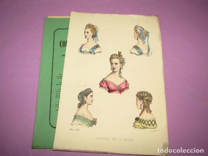 Coleccionismo de Revistas y Peri&oacute;dicos: Antiguo EL CORREO DE LA MODA - &Aacute;LBUM DE SE&Ntilde;ORITAS N&ordm; 586 con Lamina Litografiada del A&ntilde;o 1865