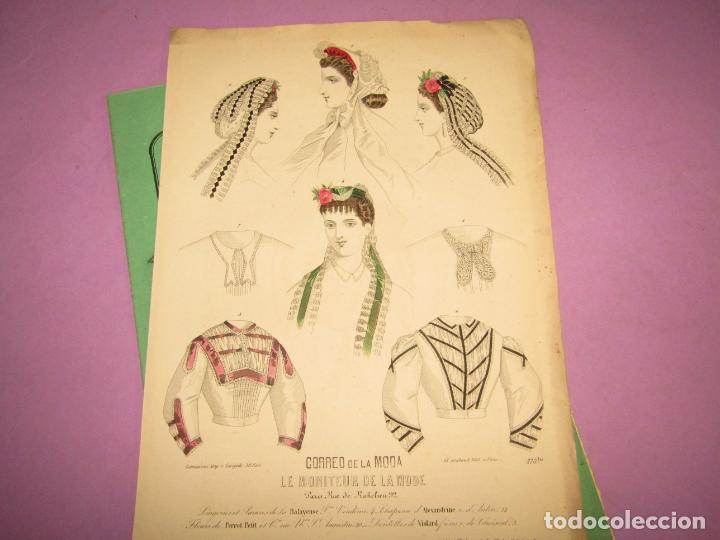 Coleccionismo de Revistas y Peri&oacute;dicos: Antiguo EL CORREO DE LA MODA - &Aacute;LBUM DE SE&Ntilde;ORITAS N&ordm; 584 con Lamina Litografiada del A&ntilde;o 1865