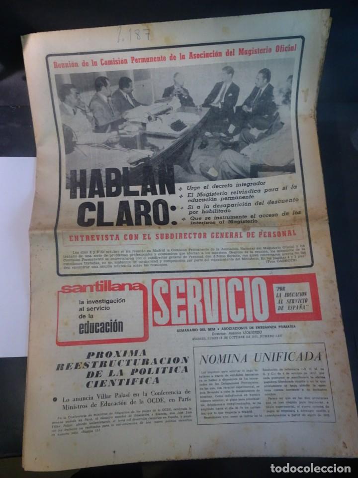 Coleccionismo de revistas y peri&oacute;dicos: ANTIGUA PUBLICACI&Oacute;N SERVICIO, SEMANARIO DEL SEM 1971, FALANGE, VER FOTOS