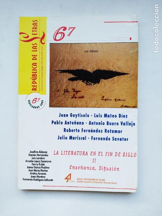 Collezionismo di Riviste e Giornali: REP&Uacute;BLICA DE LAS LETRAS N&ordm; 67. Septiembre 2000. - Revista. TDK546