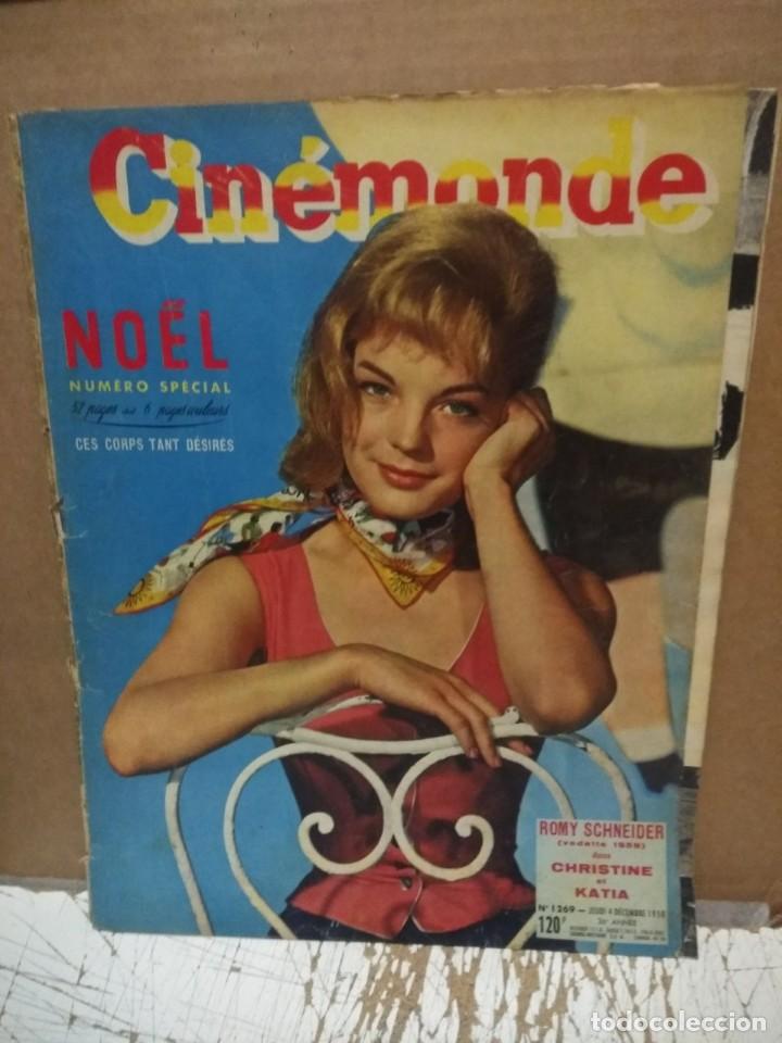 Coleccionismo de Revistas y Peri&oacute;dicos: CINEMONDE : ROMY SCHNEIDER + BRIGITTE BARDOT + JULIETTE GRECO + JEAN GABIN