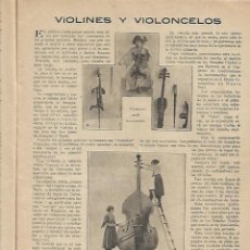 Coleccionismo de Revistas y Periódicos: AÑO 1922 CHULA GORILA DOMESTICADO VIOLIN VIOLONCELO MUSICA PETRA SUIZA ANIMALES PELICULEROS