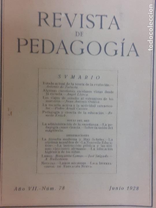Revista De Pedagogía Nº 78 Junio De 1928 Dire Vendido En Venta Directa 223828460 1941