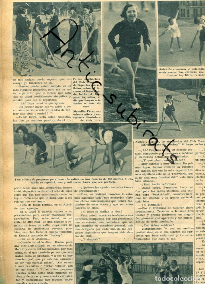 Collezionismo di Riviste e Giornali: REVSITA A&Ntilde;O 1935 CLUB FEMENI D' ESPORTS MARGOT TUGAS FIFI COLLADO MANOLITA PEREZ HOCKEY FEMENINO