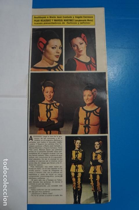 Coleccionismo de Revistas y Peri&oacute;dicos: RECORTE CLIPPING DE PILAR VELAZQUEZ Y MARISOL MARTINEZ REVISTA SEMANA N&ordm; 1823 PAG. 51 Y 52 L1