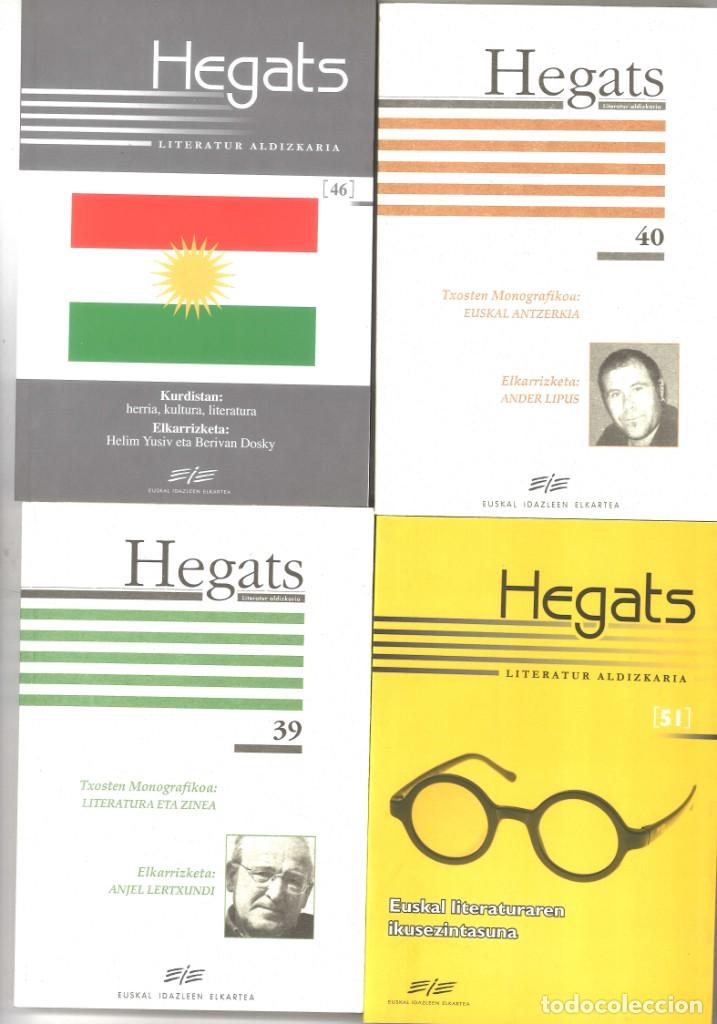Sammeln von Zeitschriften und Zeitungen: 4 revistas Hegats. Literatur aldizkaria.En euskera. 39, 40, 46 y 51