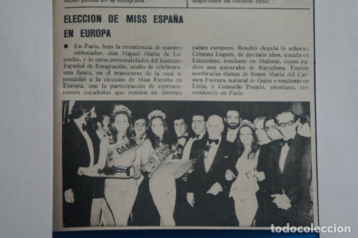 Coleccionismo de Revistas y Peri&oacute;dicos: RECORTE CLIPPING DE MISS ESPA&Ntilde;A REVISTA SEMANA N&ordm; 1843 PAG. 93 L1