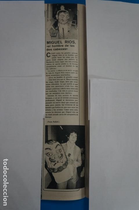 Coleccionismo de Revistas y Peri&oacute;dicos: RECORTE CLIPPING DE MIGUEL RIOS REVISTA SEMANA N&ordm; 1843 PAG. 84 L1