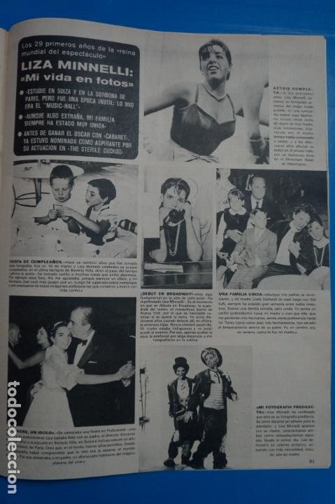 Coleccionismo de Revistas y Peri&oacute;dicos: RECORTE CLIPPING DE LIZA MINNELLI REVISTA SEMANA N&ordm; 1842 PAG. 83 AL 85 L1