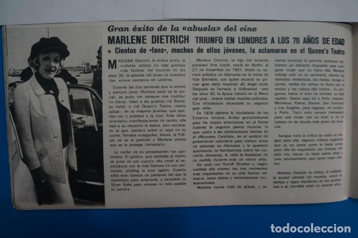 Coleccionismo de Revistas y Peri&oacute;dicos: RECORTE CLIPPING DE MARLENE DIATRICH REVISTA SEMANA N&ordm; 1689 PAG. 58 L2