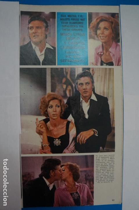 Coleccionismo de Revistas y Peri&oacute;dicos: RECORTE CLIPPING DE MARIA LUISA MERLO Y CARLOS LARRA&Ntilde;AGA REVISTA SEMANA N&ordm; 1689 PAG. 43 L2