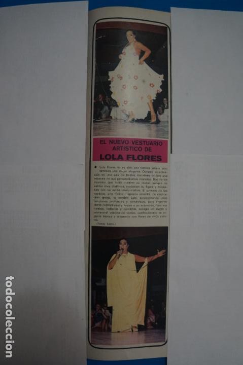 Coleccionismo de Revistas y Peri&oacute;dicos: RECORTE CLIPPING DE LOLA FLORES REVISTA SEMANA N&ordm; 1689 PAG. 43 L2