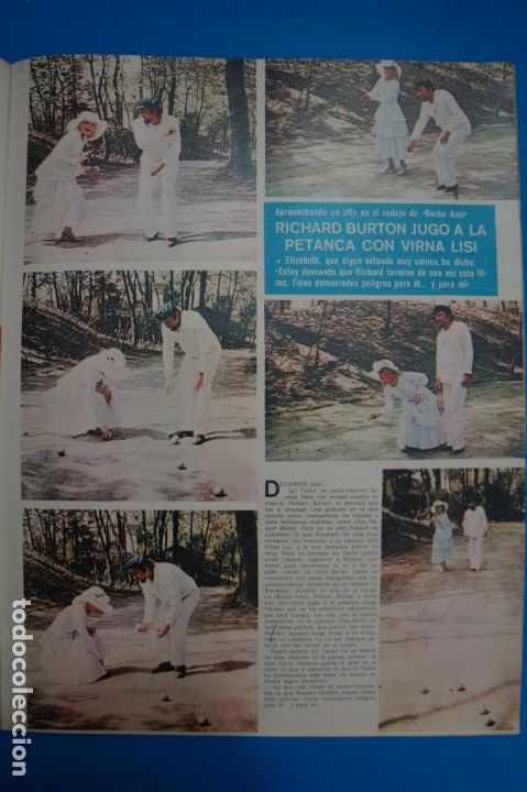 Coleccionismo de Revistas y Peri&oacute;dicos: RECORTE CLIPPING DE RICHARD BURTON Y VIRNA LISI REVISTA SEMANA N&ordm; 1687 PAG. 37 L2