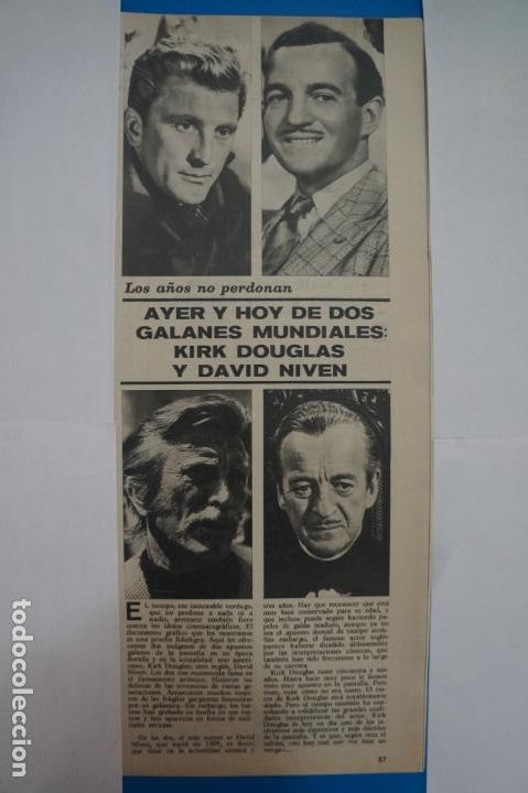 Coleccionismo de Revistas y Peri&oacute;dicos: RECORTE CLIPPING DE KIRK DOUGLAS Y DAVID NIVEN REVISTA SEMANA N&ordm; 1686 PAG. 87 PAG. 3 L2