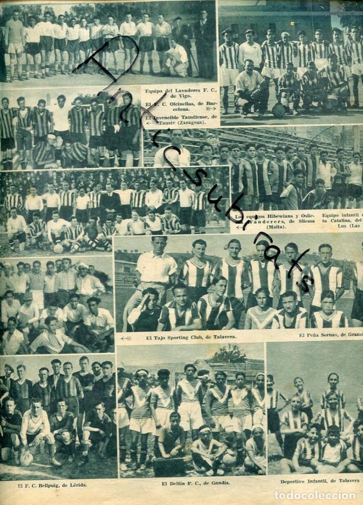 Coleccionismo de revistas y peri&oacute;dicos: REVISTA A&Ntilde;O 1935 EQUIPO FUTBOL DE VIGO TAUSTE PUERTO DE LA LUZ LAS PALMAS GRANOLLERS GANDIA TALAVERA