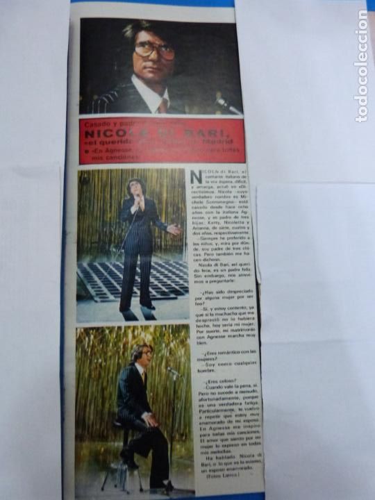 Coleccionismo de Revistas y Peri&oacute;dicos: RECORTE CLIPPING DE NICOLA DI BARI REVISTA SEMANA N&ordm; 1839 PAG. 35 L3