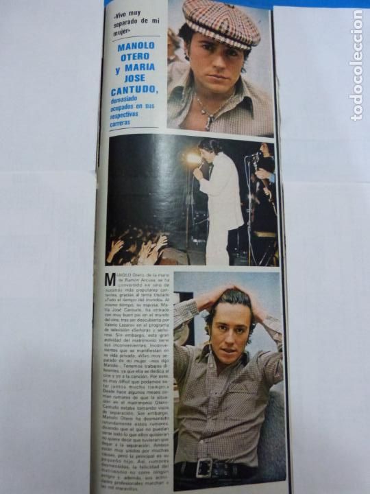 Coleccionismo de Revistas y Peri&oacute;dicos: RECORTE CLIPPING DE MANOLO OTERO Y MARIA JOSE CANTUDO REVISTA SEMANA N&ordm; 1837 PAG. 61 L3