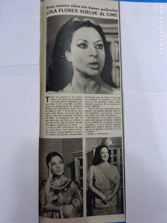 Coleccionismo de Revistas y Peri&oacute;dicos: RECORTE CLIPPING DE LOLA FLORES EDICION REVISTA SEMANA N&ordm; 1711 PAG. 79 L3