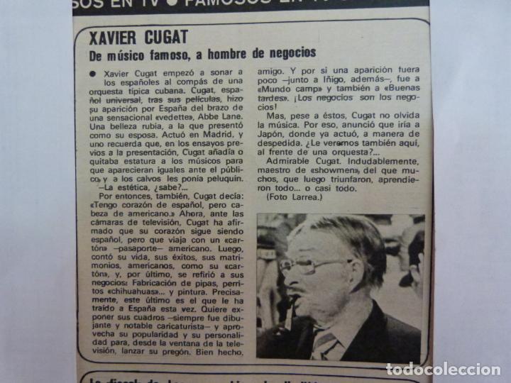 Coleccionismo de Revistas y Peri&oacute;dicos: RECORTE CLIPPING DE XAVIER CUGAT REVISTA SEMANA N&ordm; 1710 PAG. 106 L4