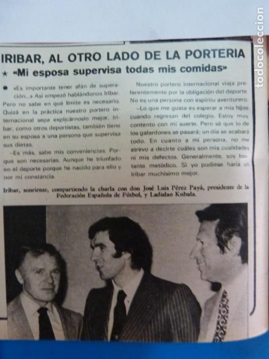 Coleccionismo de Revistas y Peri&oacute;dicos: RECORTE CLIPPING DE IRIBAR PORTERO REVISTA SEMANA N&ordm; 1828 PAG. 46 L4